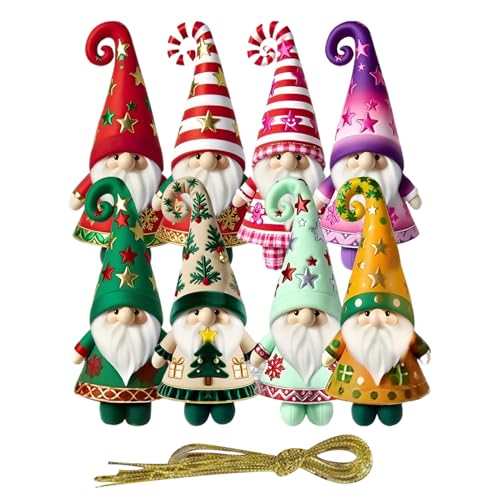 Genérico Figurilla De De Madera,Decoraciones Festivas Y | Figuras de Gnomos para Decoración de Invierno - para Fiestas Y Celebraciones para Exterior E Interior para Ramas Paredes Y Ventanas