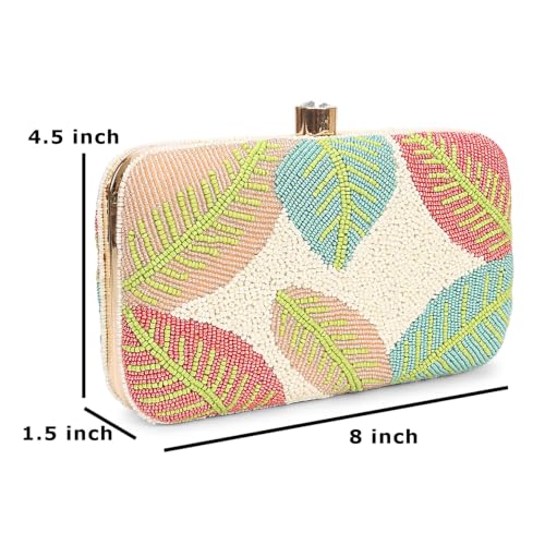 Image of LONGING TO BUY Hand Crafted Designer Box Clutch - Zari Embroidery For Women