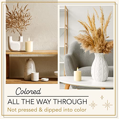 Set Of 3 Pillar Candles 3" X 4" Unscented Handpoured Weddings, Home Decoration, Restaurants, Spa, Church Smokeless Cotton Wick - Ivory #TOP7