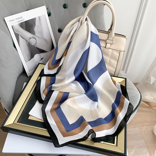 Image of Printed Poly Silken feel Scarf Stole for Women | Stylish, Soft, & Lightweight | Satin Feel Neck Scarf, Hair Scarf, Head Scarf for Women