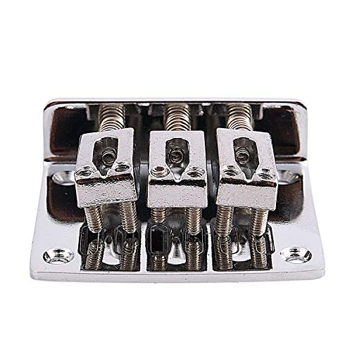 NEYOANN Boîte de pièces de guitare : chevalet réglable à 3 cordes chromées - Les Beatles, Paul McCartney, John Lennon, RIngo Starr, George Harrison NEYOANN Boîte de pièces de guitare : chevalet réglable à 3 cordes chromées