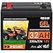 Produktbild EXAKT Rasentraktor Batterie 12V 32Ah GEL Batterie Plus Pol Links Aufsitzmäher Rasenmäher Starterbatterie ersetzt AGM 24Ah 26Ah 28Ah 30Ah