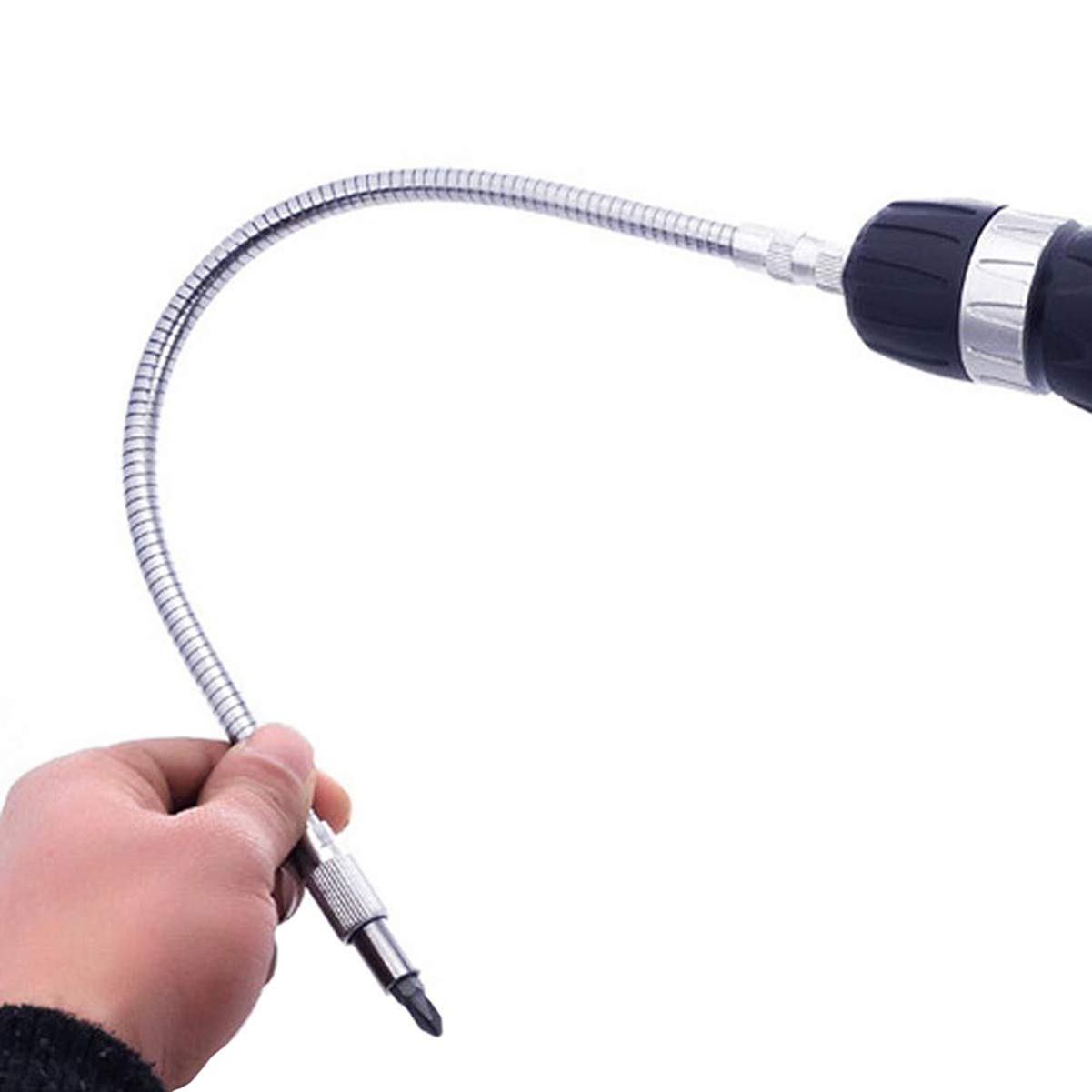 Hemobllo 3pezzi Prolunga Flessibile Per Trapano Astina Per Cacciavite Per Spazi Ristetti Officina e Casa Design Resistente Testa Gradi