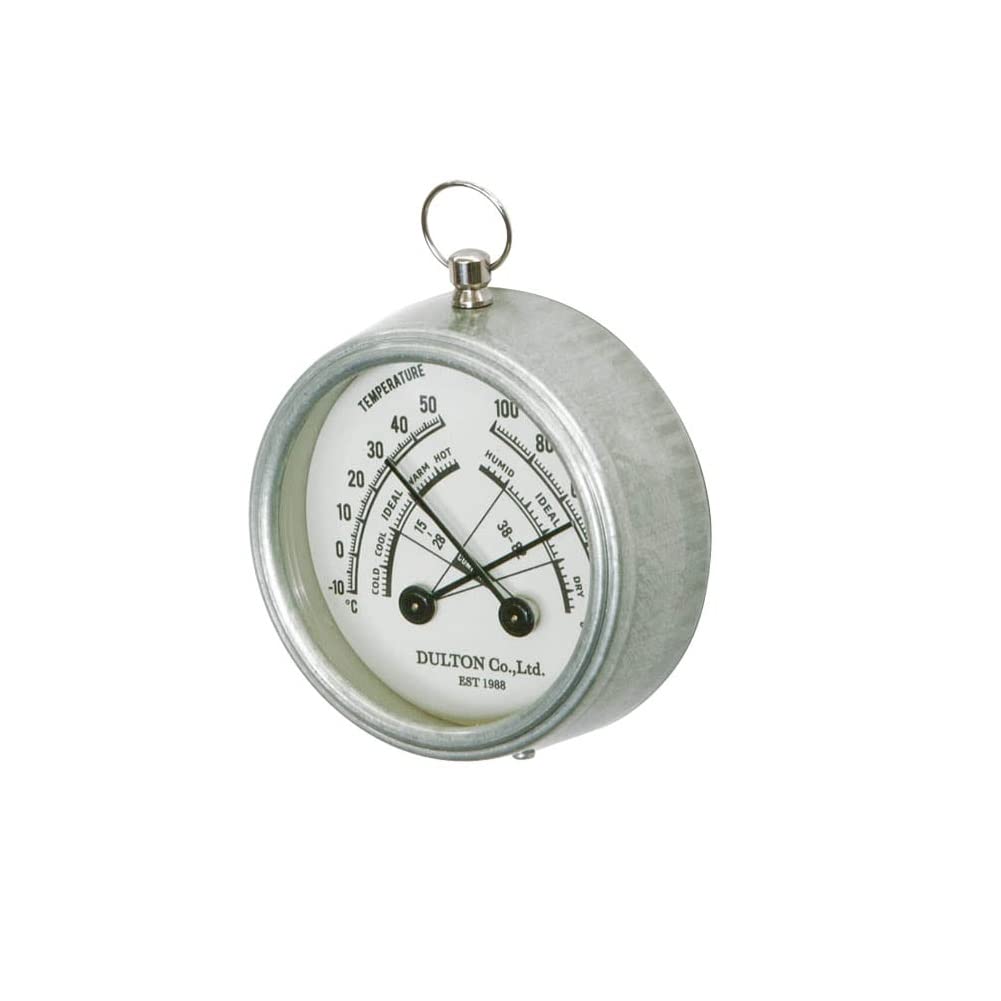 Dulton K925-1283RD Thermo Hygrometer, Round Shape, Height 2.9 inches (73 mm), Width 2.6 inches (65 mm), Depth 0.9 inches (23 mm) : Home & Kitchen