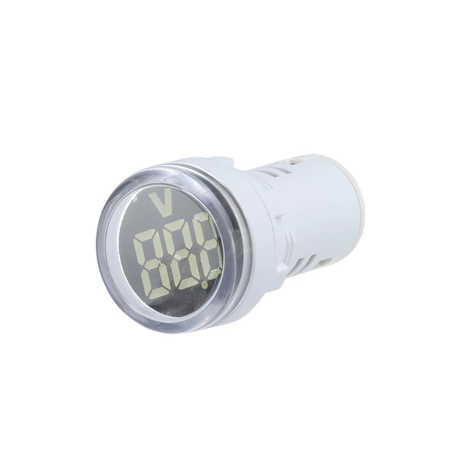 AUOQKQUT 1PC AD16-22DV Digital Indicator Voltmeter 22mm Power LED White AC20V-500V 30X30MM