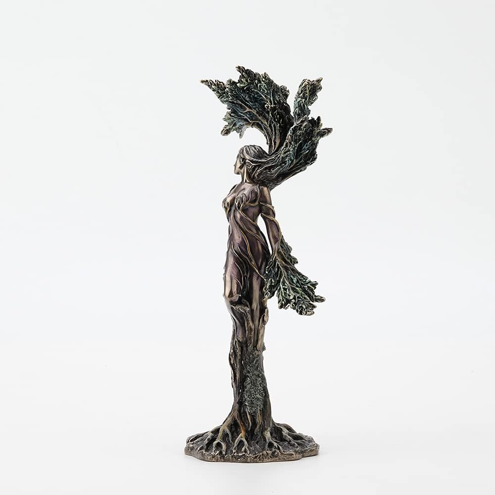 Veronese Design 9 7/8 Inch Tall The Dancing Forest Nymph Meliae Cold Cast Bronzed Resin Statue Fantasy Collectible Figurine Home Nature Spirit