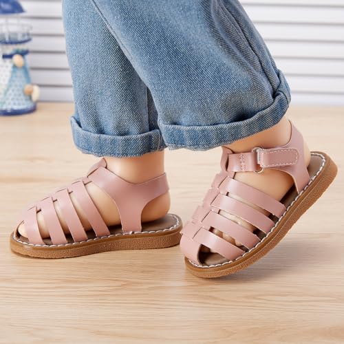 Image of BMCiTYBM Baby Boy Girl Closed Toe Sandals Infant Summer First Walking Shoes Non-Slip Fisherman Sandals 6 9 12 18 24 Months