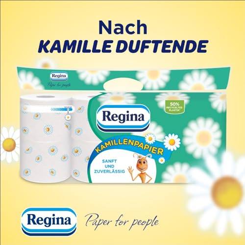 Regina Kamillenpapier 3-lagig Toilettenpapier im 56 Rollen-Packung
