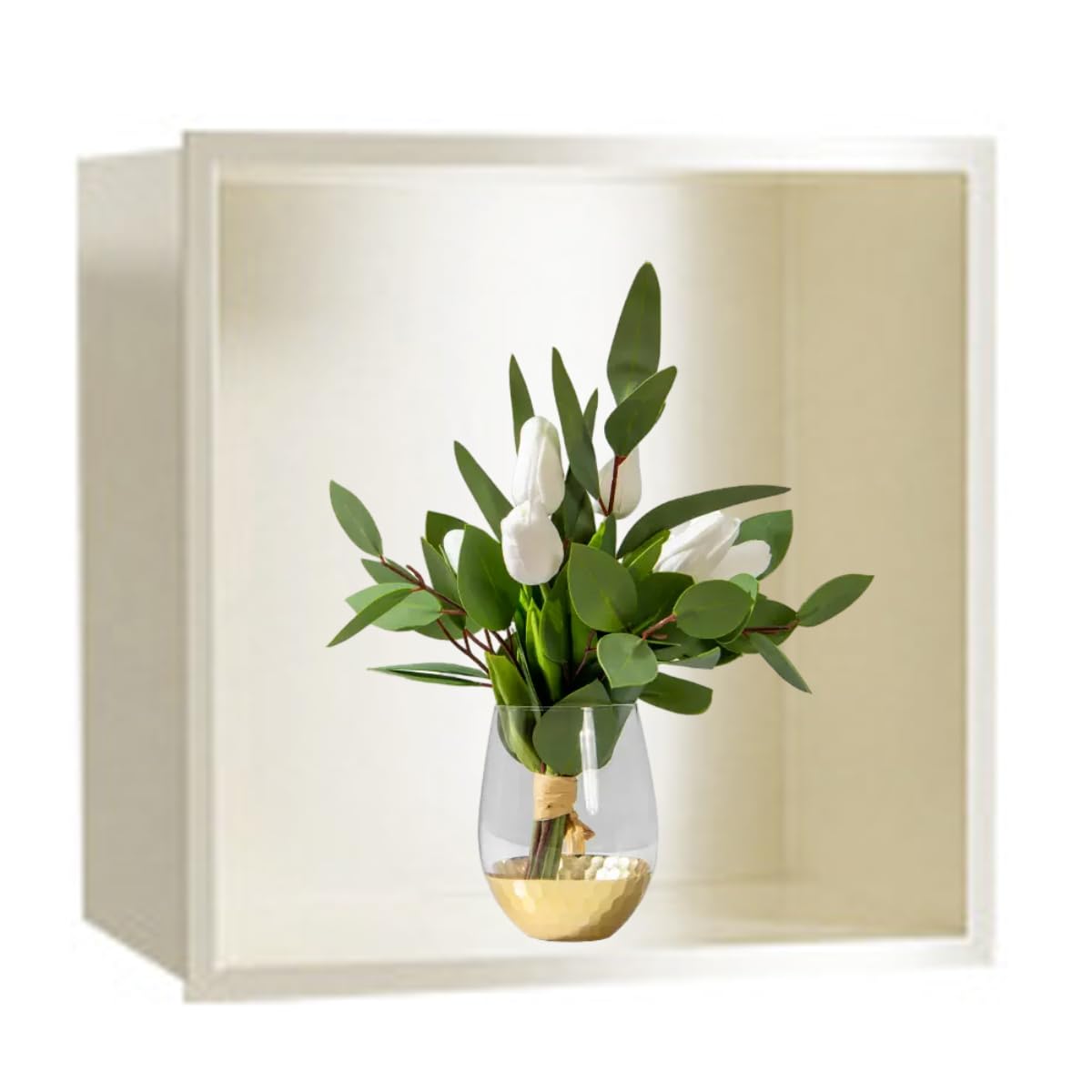 Étagère de rangement murale douche inox et armoire niche shampooing