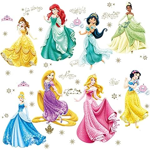 Hilloly Princesa Pared Pegatinas Cover