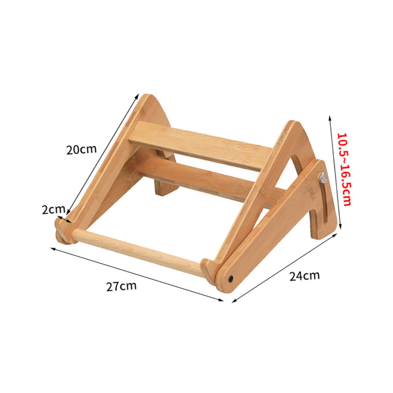 Homoyoyo Supporto Per Laptop in Legno Regolabile, Base Multifunzionale Porta Penne, Pieghevole e Compatto Per Computer Da 13 a 15,6 Pollici, Per Uso Domestico e Ufficio