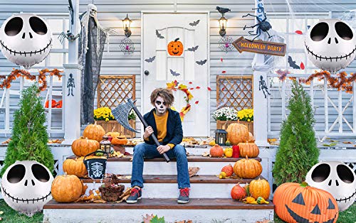 10Pcs Halloween Skeleton Demon Aluminum Foil Balloon, Suitable For Halloween, Cosplay Theme Party Decoration, Wedding Birthday Party Decoration(18 Inches) #TOP2