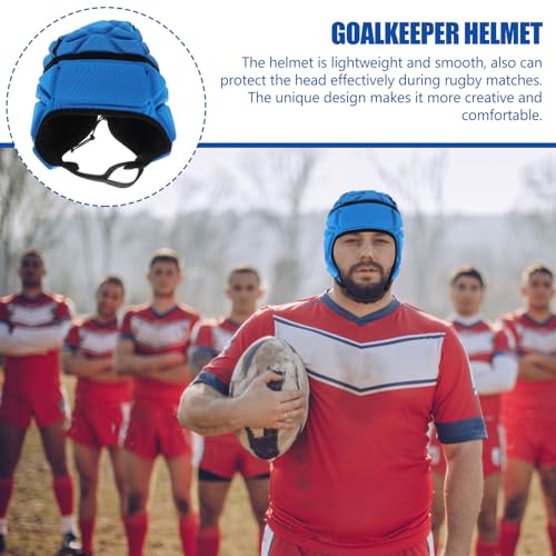 Casco protector transpirable con espuma antideslizante azul 7