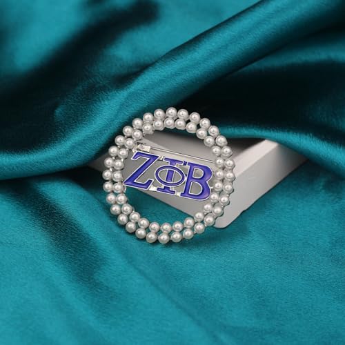 Image of Pearl ZPB Brooch Pin for Women 1920 ZPB Gift Greek Sorority Gifts for Finer Women Paraphernalia Jewelry Sisterhood Gift for Soror