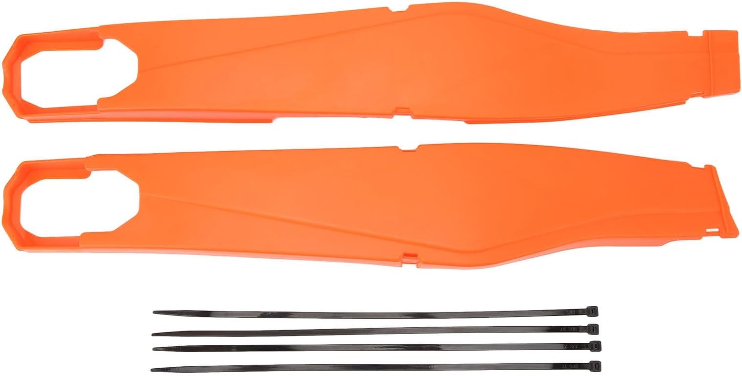 Swingarm Guard Left Right Pair, Rear Swing Arm Cover Protector for EXC XCW 125-500 2012-2022, Motorcycle Swingarm Protector with Shock Absorption (Orange Frosted)