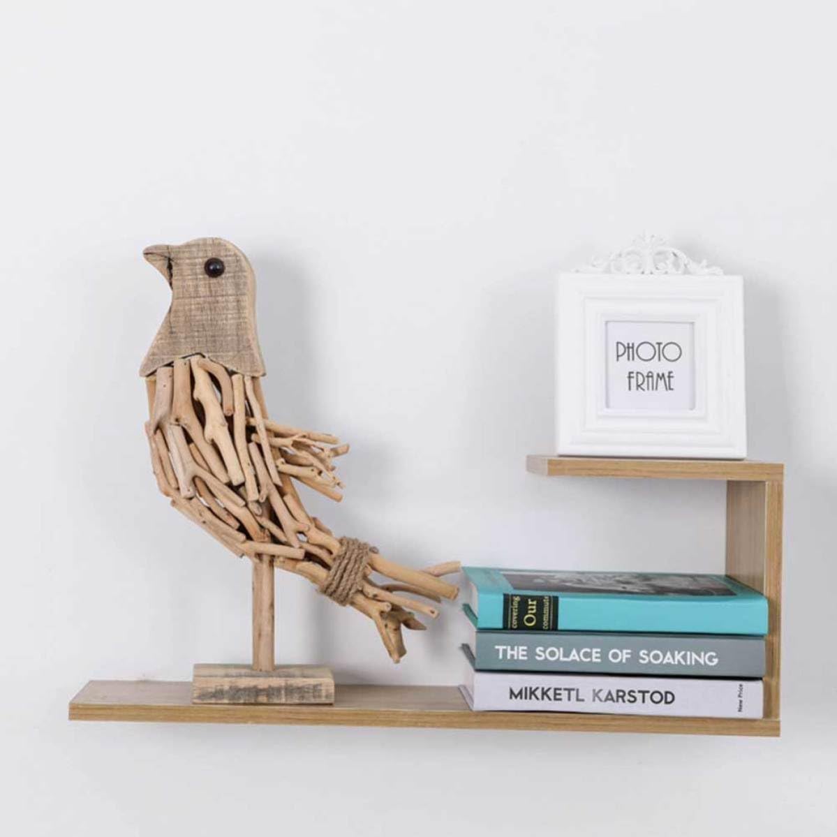 Decorazione in Legno a Forma di Volatile Ornamento Creativo per Casa e Scena Fotografica Artigianale Elegante e Raffinata