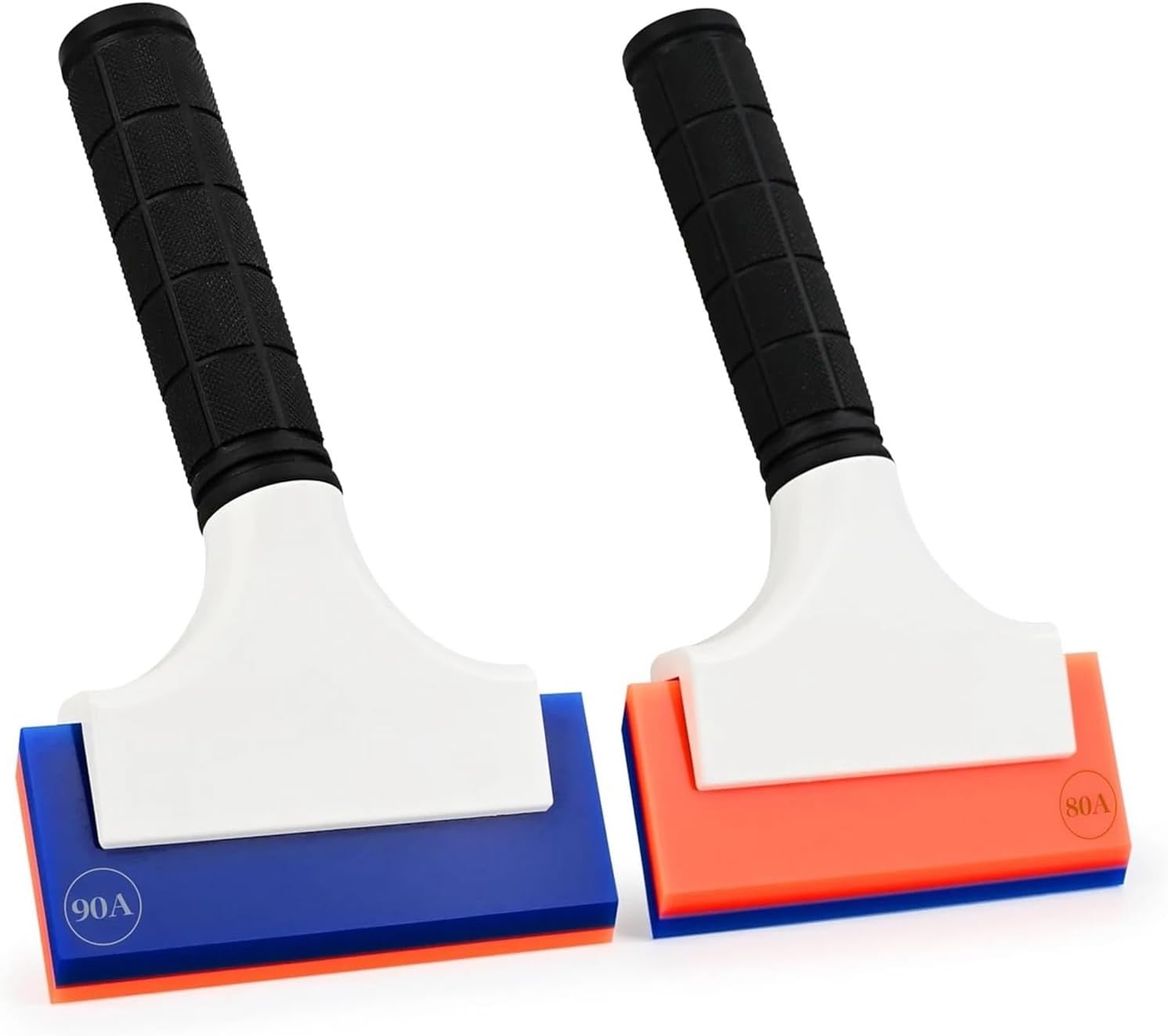 2PCS 5-Inch Double Edge Rubber Blade Cleaning Squeegee Glass Mirror Car Window Snow Ice Removal Tool Shower Handy Scraper