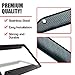 Zone Tech Carbon Fiber Plastic License Plate Cover Frame - 2-Pack Classic Black Premium Quality Standard Fit Novelty/License Plate Frame