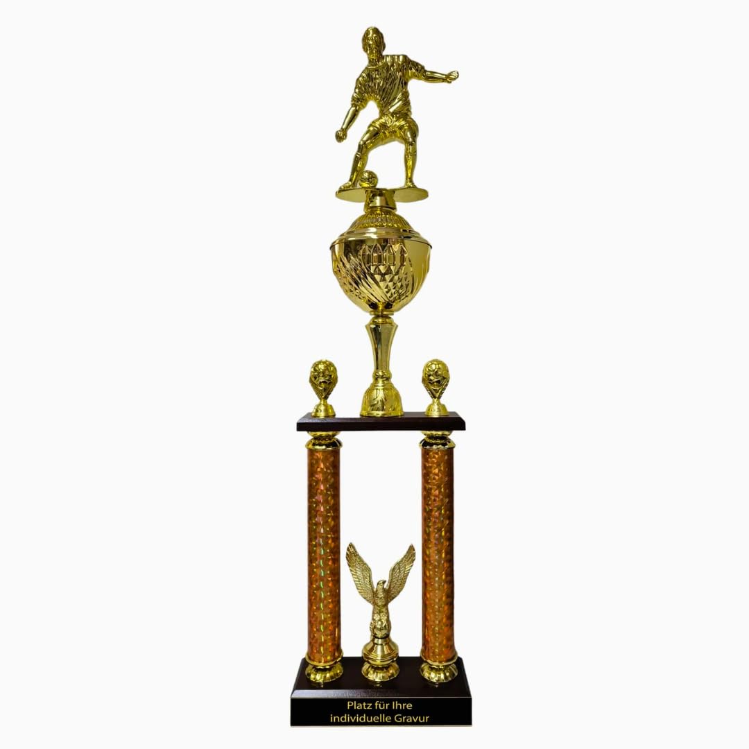 · XXL Fußball Wanderpokal – Der ultimative Siegertrophäe für Jede Liga · Tipprunde Ehrung · Fussball Säulenpokal · Pokal personalisierbar mit Gravur ·