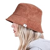 [VARZAR] Wide Corduroy Label Bucket Hat Brown