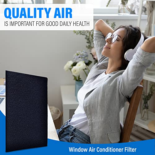 2 Pack Air Conditioner Foam Replacement Filter - 24 in x 15 in x 1/4 in Washable and Reusable for AC Window Unit - Thumbnail 4