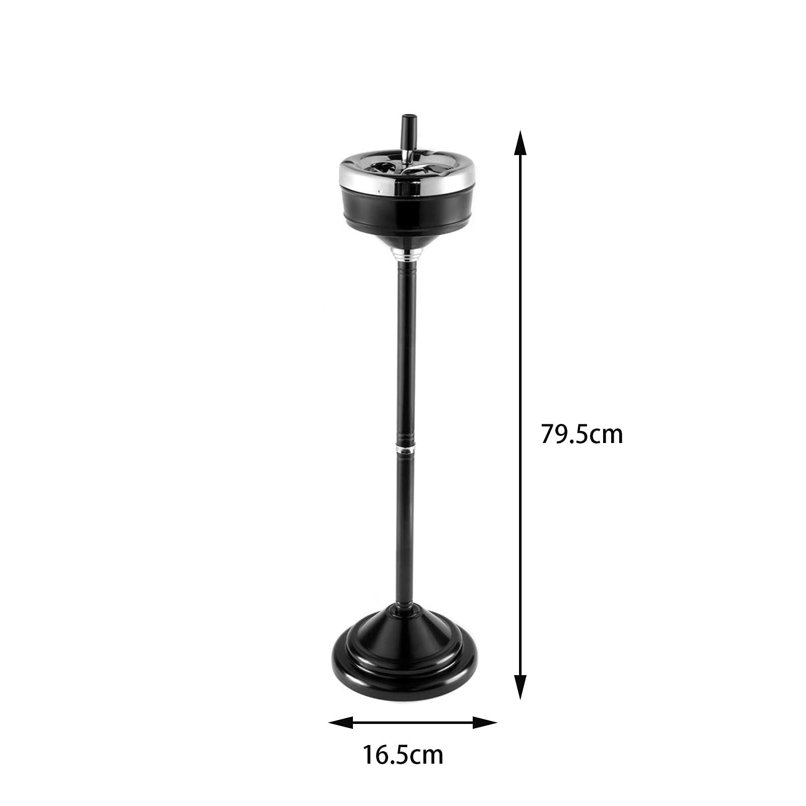Generico Posacenere da Terra, in Acciaio Inox Antivento, con Base Appesantita, Adatto Sia per Interni Che per Esterni, Facile da Pulire (White)