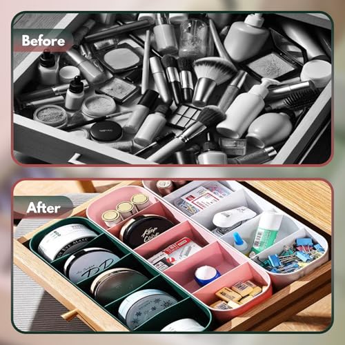 Image of JD FRESH Plastic Wardrobe Organizer for Storage /Storage Box for Wardrobe /Drawer Organizers for Underwear /Socks /Ties /Closet Dividers /Innerwear Organiser for Wardrobe,(Multi-Color,Pack of 2),Assorted