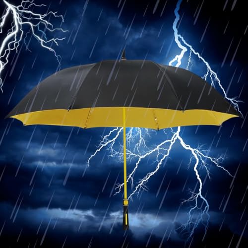 Image of Golf 54 Inch Umbrella for Men Big Size with Fiberglass Shaft, One-Click Auto Open Big Umbrella for Rainy Days & UV Protection - Ideal for 2-3 People
