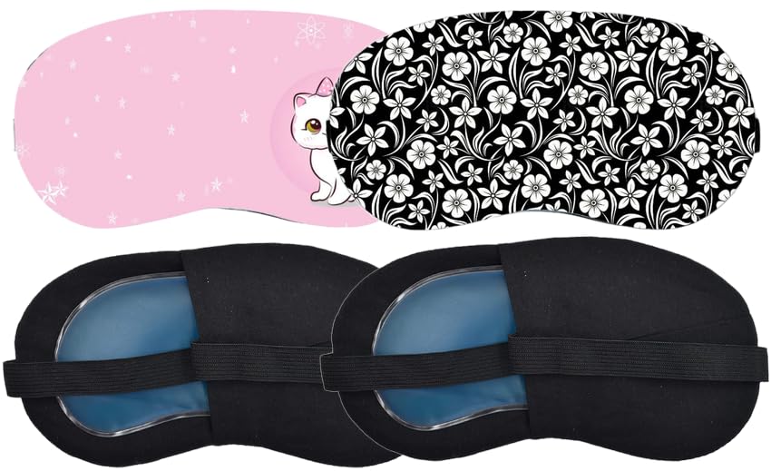 ZENKOVA Reusable Gel Eye Mask Combo Pack of 2 | Hot & Cold Therapy for Puffy Eyes, Dark Circles, Headache & Eye Relaxation (Model - em-25+em-36)-image-7