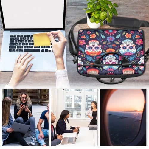 Bolsa para laptop calavera 15 pulgadas con correa ajustable miniatura 6