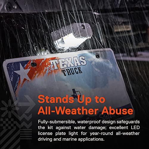 Led License Plate Trailer Light [Stud Mount] [Dot Fmvss 108] [Sae L] [Chrome-Finish] [Waterproof] [12V Dc] License Tag Lights For Utv Atv Trailer Truck Rv Boat #TOP5