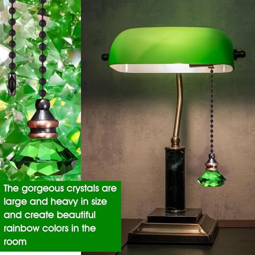 Image of Jovitec 2 Pcs Ceiling Fan Light Pull Chain, Green Color