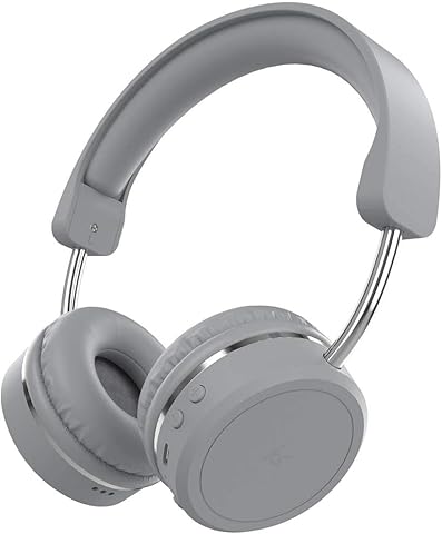 KitSound Metro X Wireless Bluetooth On-Ear Headphones with Track Controls , Mic and Call Handling - Grey