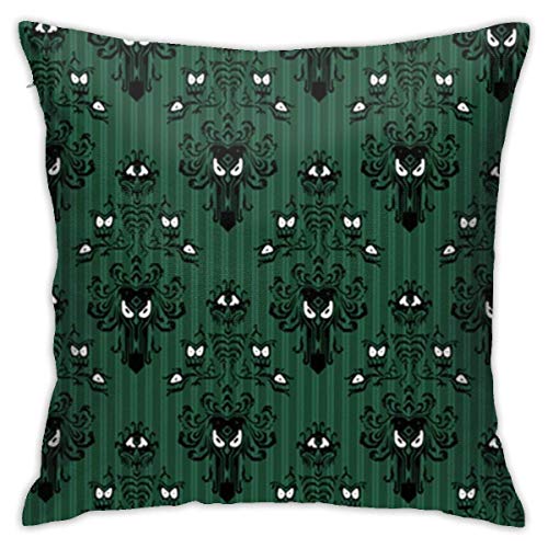 Mr.Q Throw Pillows Boho Cover 18 X 18 Inch Haunted Mansion Green Mothers Day Throw Pillow Cover Decor Ultra Soft for Business Gifts Teen-Boys Home Unisex-Adult Teen-Girls Farmhouse Home Men Toddlers