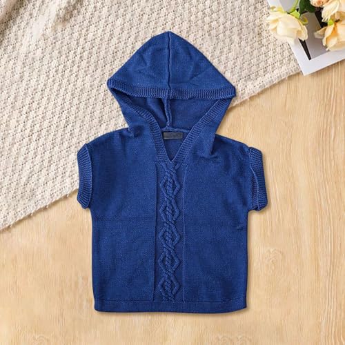 Infant Boys Girls Knitted Sweater Hoodie Sleeveless Solid Color Pullover Kids Fall Winter Warm School 𝚄niform3