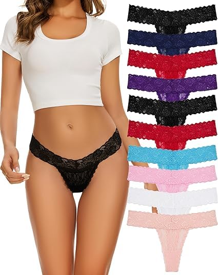 Flopfab Sexy Lace Thongs for Women - Pack of 4-picture-51