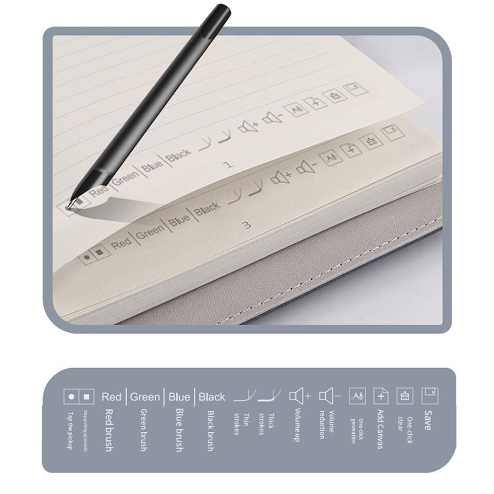 Set penna e quaderno, scrittura a mano in tempo reale a conversione testo, lavagna digitale ABS portatile studenti professionisti, penna intelligente nera+carta 16G