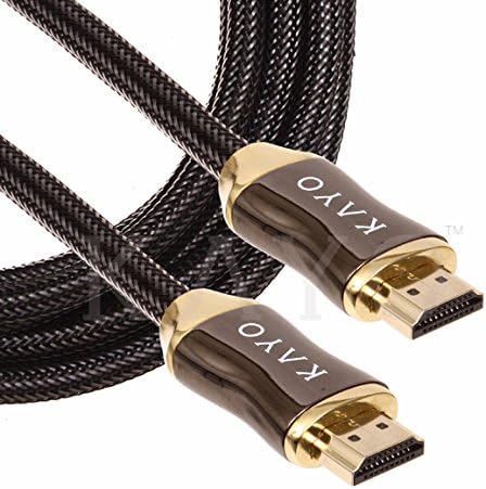 4K HDMI Cable -KAYO High Speed HDMI 2.0 Cable 18Gbps[Supports 4K HDR,UHD,3D,2160P,1080P,Ethernet]-Premium Nylon Braided HDMI Cord-Audio Return(ARC),Xbox 360,PS4/PS3 (40FT -1PK)