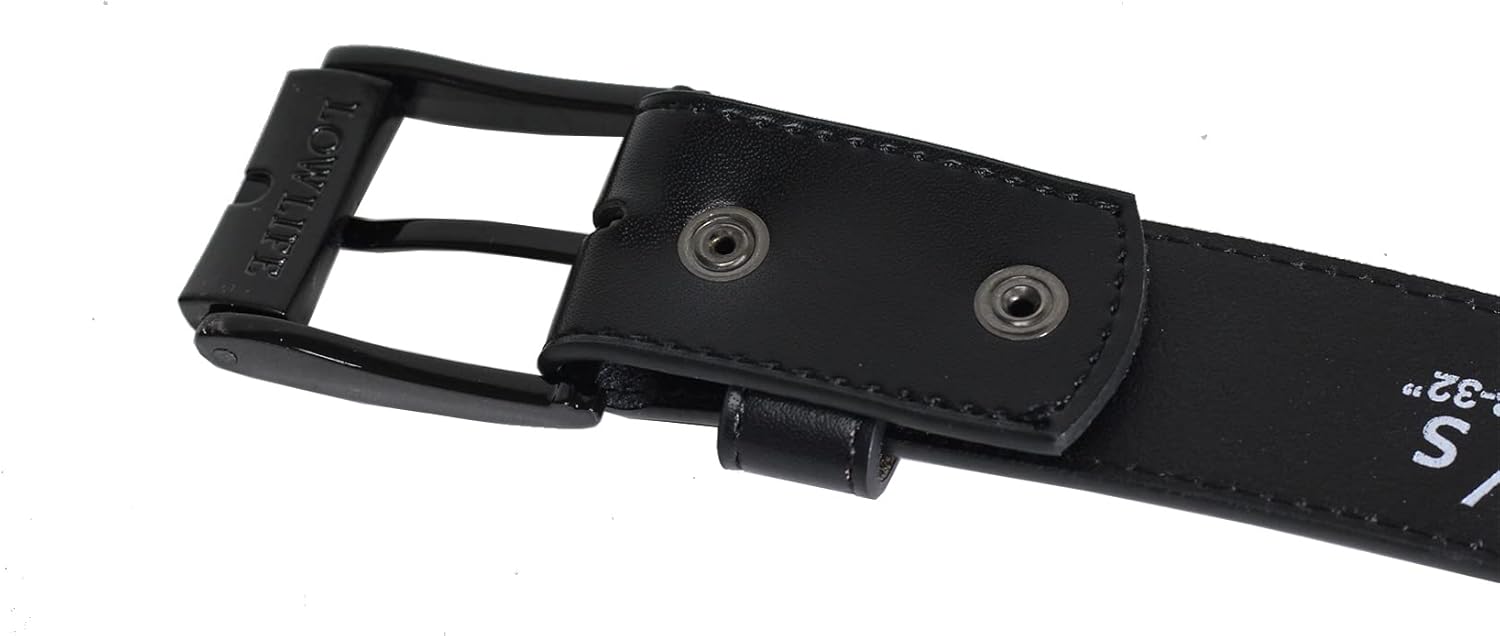 Lowlife of London Belts Triple S Studded 3 Row Pyramid Leather Belt, Studded Punk Goth Rock Pyramid Belt, Metal Stud