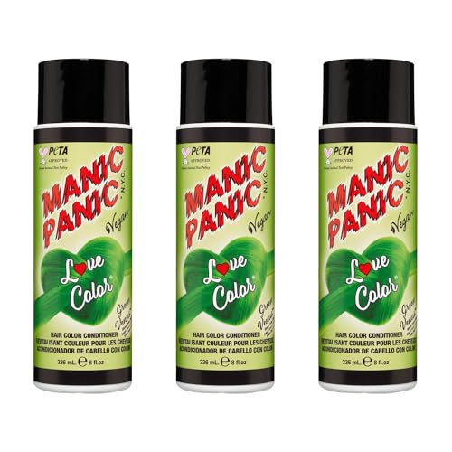 Manic Panic Love Color Verde Venus, Sin crueldad, Vegano y vibrante 3 x 236ml