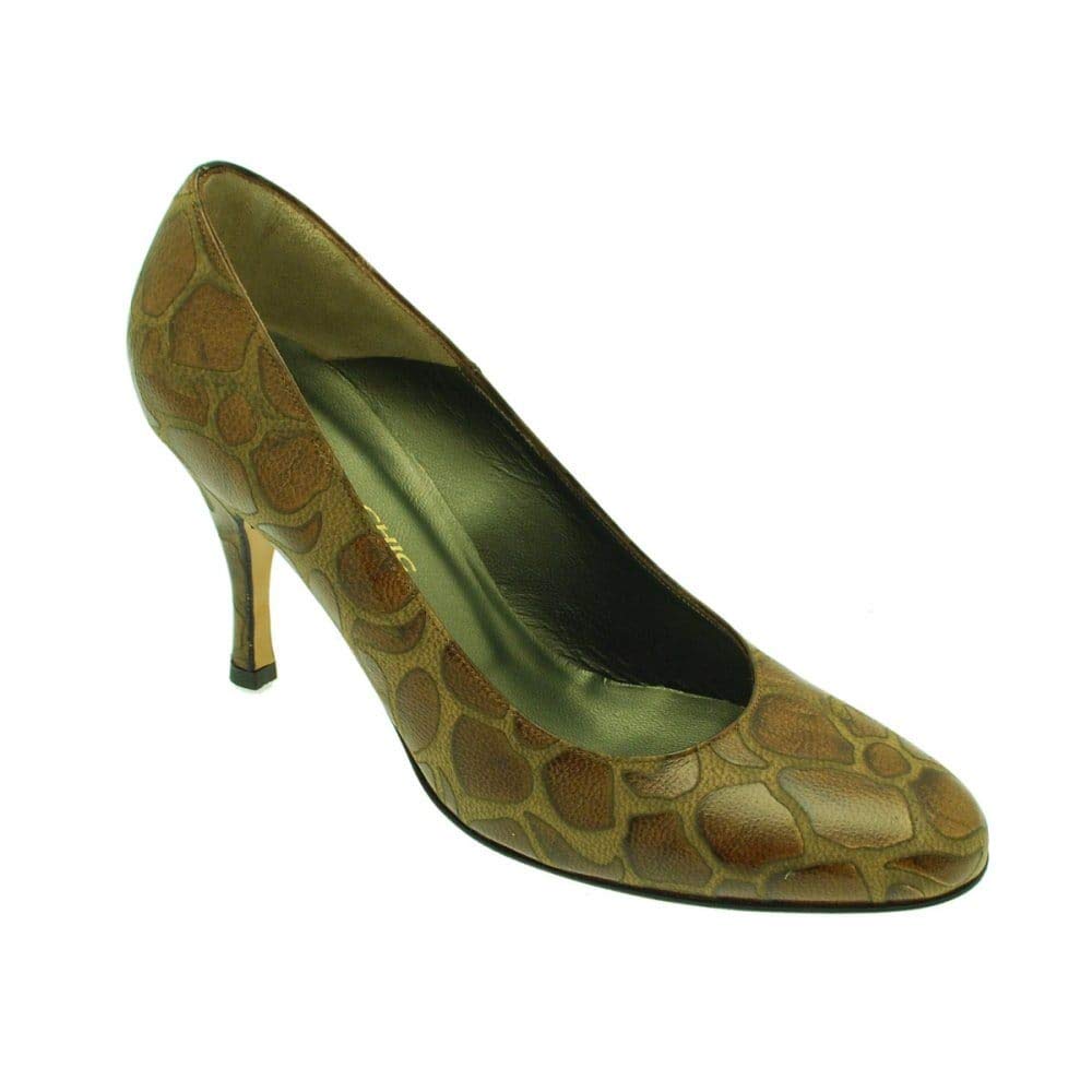 Sabrina Chic Round Toe Court Fancy Leather