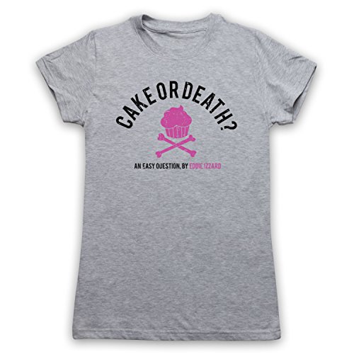 T-shirt Izzard Cake or Death pour femme en coton imprimé
