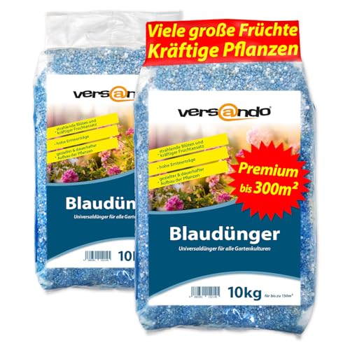 versando 20kg bis 300m Blaudünger: NPK-Dünger für Obst Gemüse & kräftige Pflanzen mit Langzeitwirkung - Premium Qualität