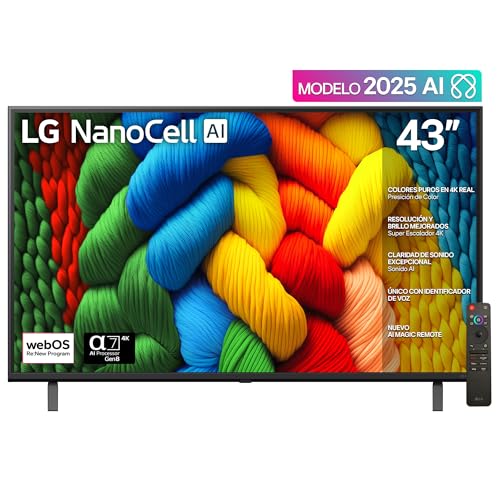 La Mejor Recopilación de pantalla lg 49 los mejores 10. 45 LG Pantalla 43 Pulgadas NanoCell AI NANO80 4K Smart TV 2025