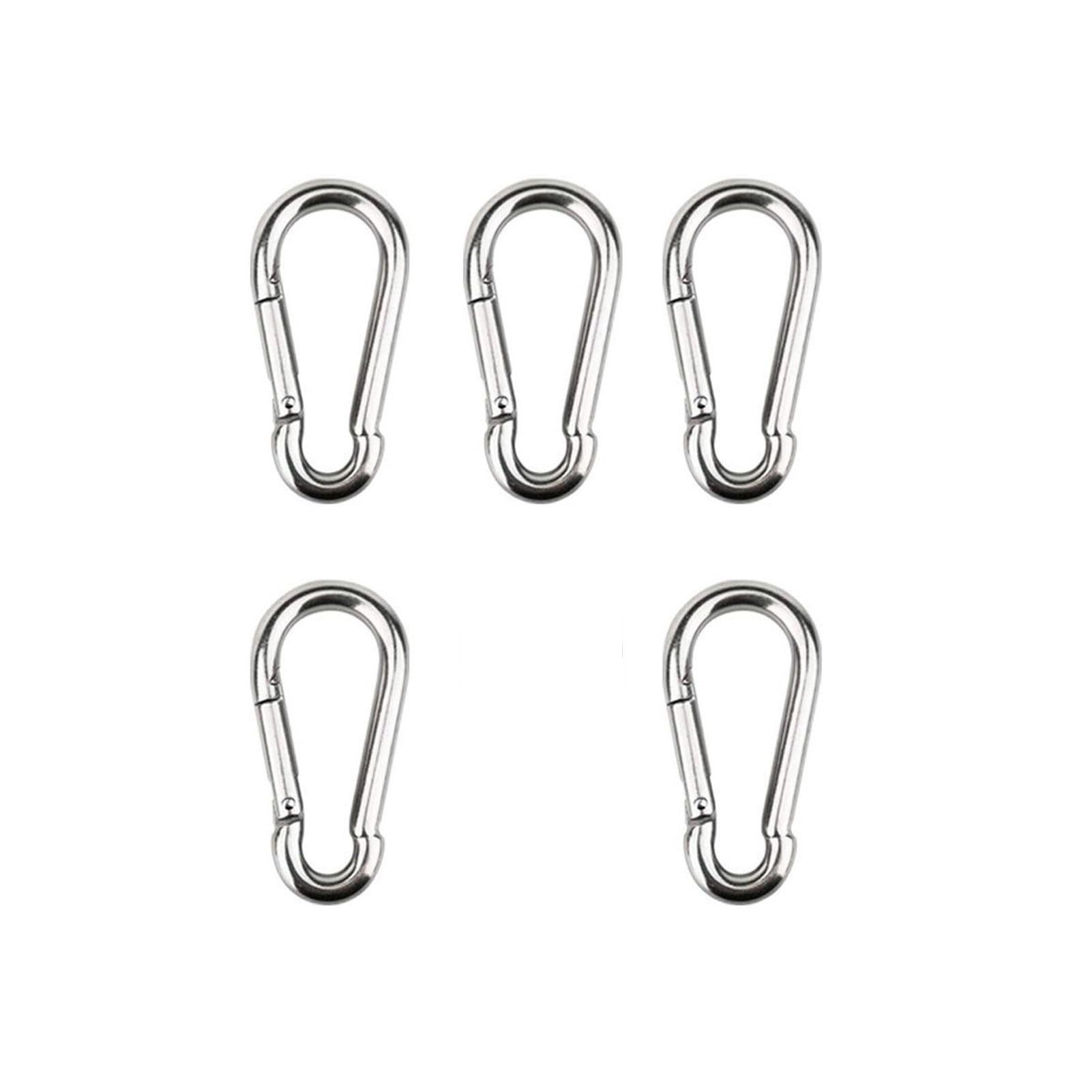 Ganci a scatto Moschettone for attrezzatura da arrampicata con chiusura a vite in acciaio inossidabile 304 Maglie rapide Moschettone di sicurezza Anello di collegamento for catena Moschettone Fibbia a