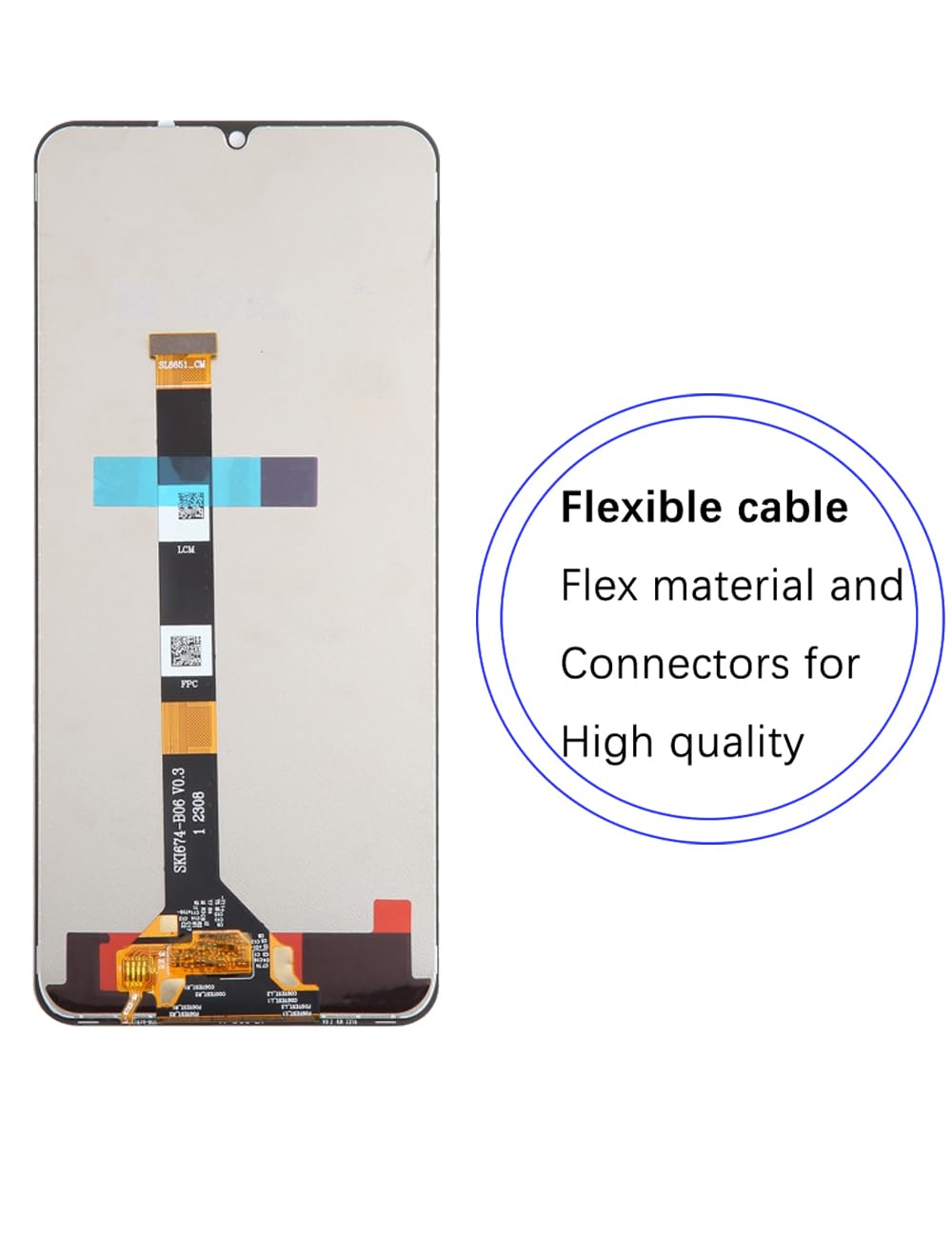 Display di ricambio per schermo LCD Realme C51, RMX3830 Display Touch Digitizer Assembly Kit parti di riparazione
