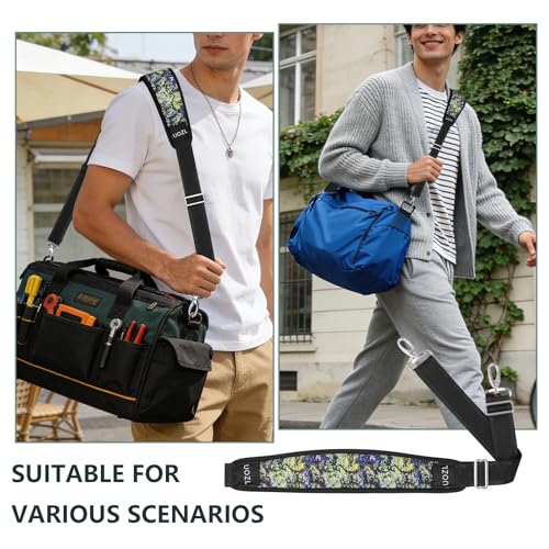 Image of 67 Inch Shoulder Straps, Soft with Ultra-Thick Fixed Shoulder Pad, Two Way Independently Adjustable Buckle Replacement Straps for Laptop Bag Messenger Bag Tool Bag Luggage,MixYellow