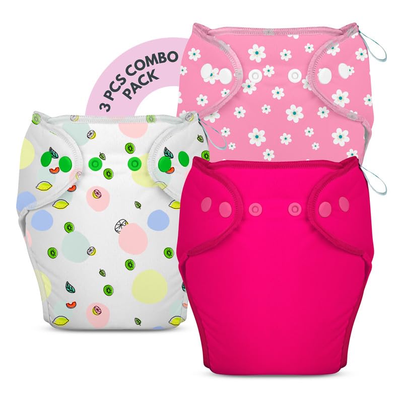 Bumberry New & Improved Smart Nappy For New Born Baby - Combo Of 3 (SM |4-9 months) | Holds Upto 3 Pees With Extra Absorbtion & 100% Leak Protection All in One Cloth Diaper For Just Borns - Kit 6-image-21
