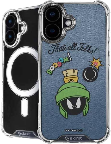Skinit Phone Case Compatible with MagSafe iPhone 17 - Officially Licensed Looney Tunes Marvin The Martian Design