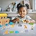 Toddlers Wooden Noah's Ark Toy Animal Playset, Shape Sorter Early Learning Montessori Toys, Baptism Gifts for 3 Boys Girls Kids